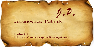 Jelenovics Patrik névjegykártya